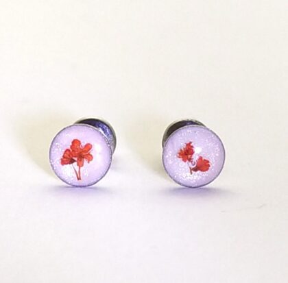Aros "Colección Micro Flores" - Acero Q.