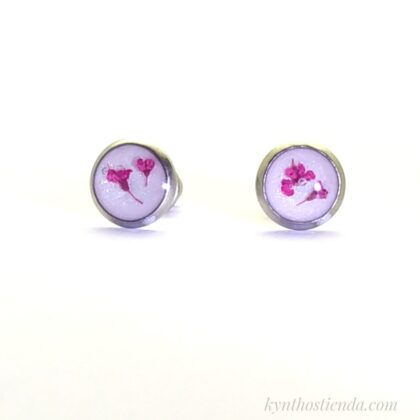 Aros "Colección Micro Flores" - Acero Q.