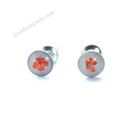 Aros "Colección Micro Flores" - Acero Q.
