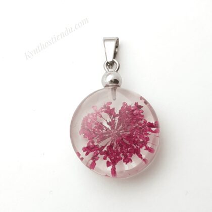 Dije Micro Flores Rosa Mexicano - Acero Q.