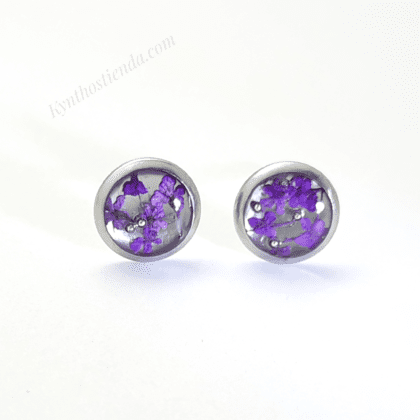 Aros "Colección Micro Flores" - Acero Q.