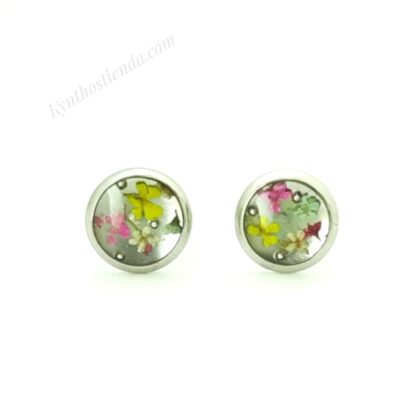 Aros "Colección Micro Flores" - Acero Q.