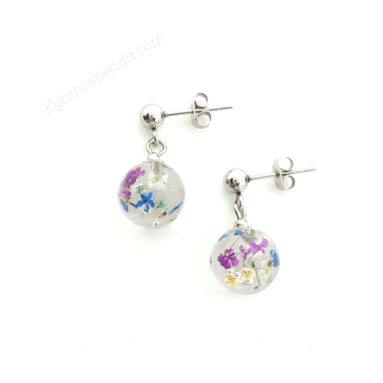 Aros "Colección MicroFlores" - Acero Q.