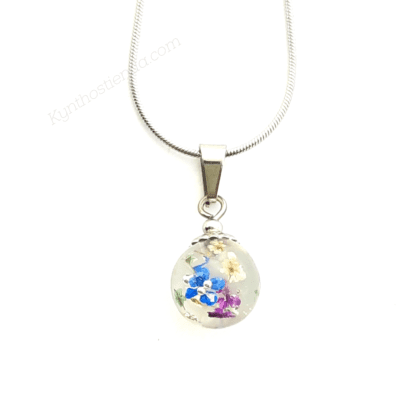 Dije "Colección Micro Flores" - Acero Q.