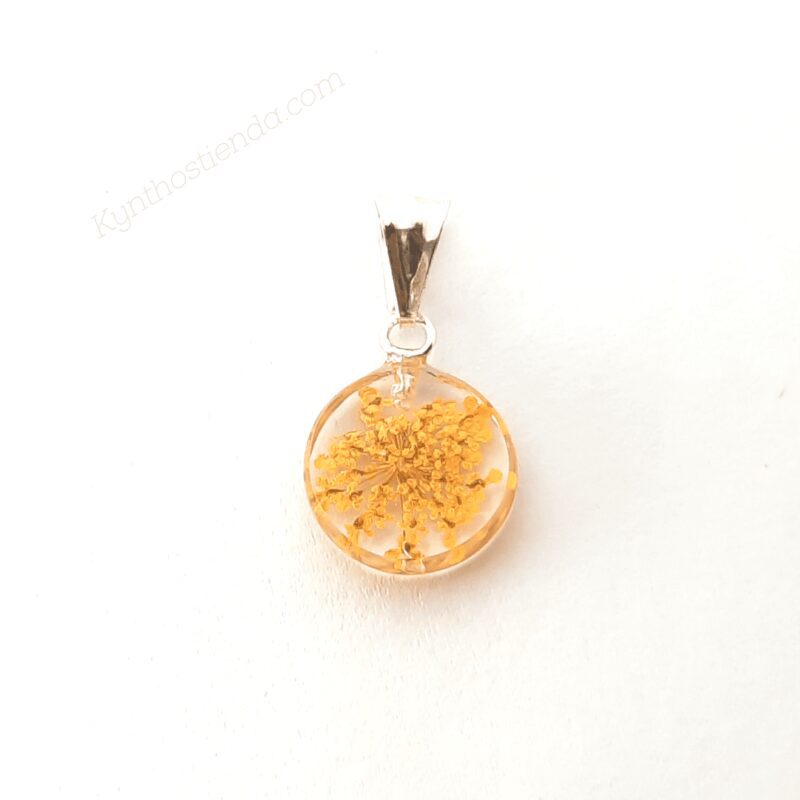 Dije Colección Microflores Naranjas 15 mm - Plata 925