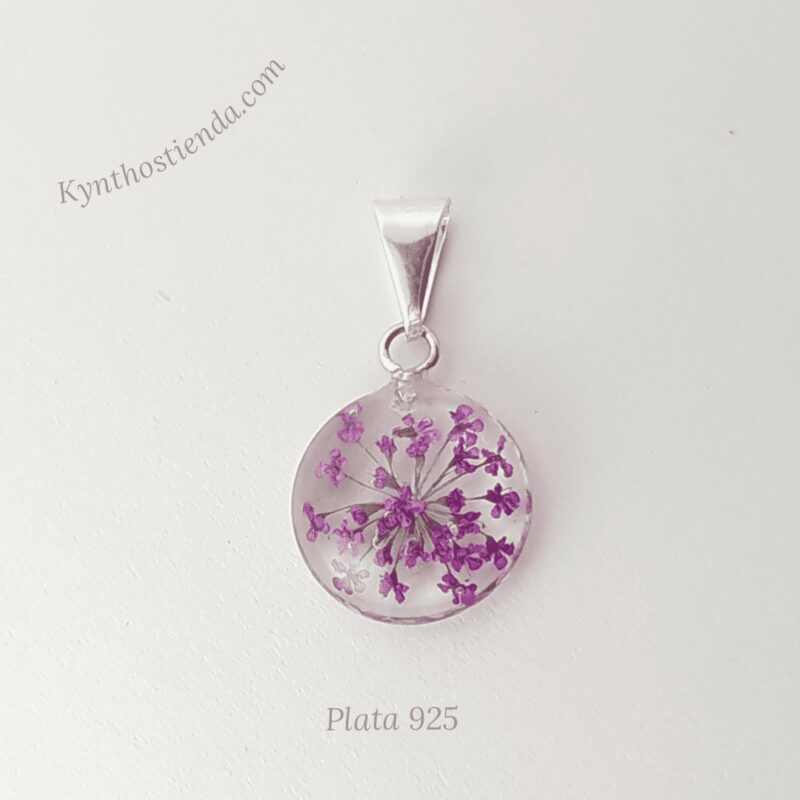 Dije Colección Micro flores Violetas - Plata 925