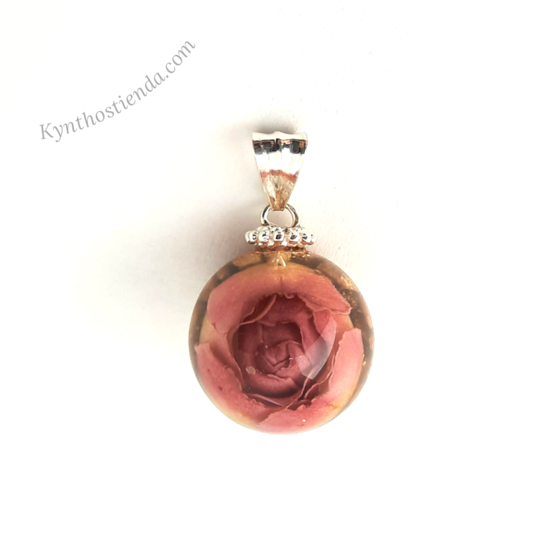 Dije Esfera 20 mm - Rosa Rococó - Plata 925