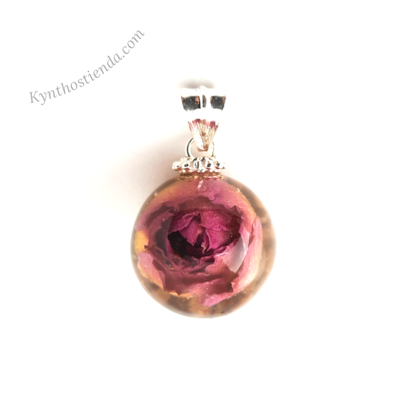 Dije Esfera 20 mm - Rosa Rococó - Plata 925