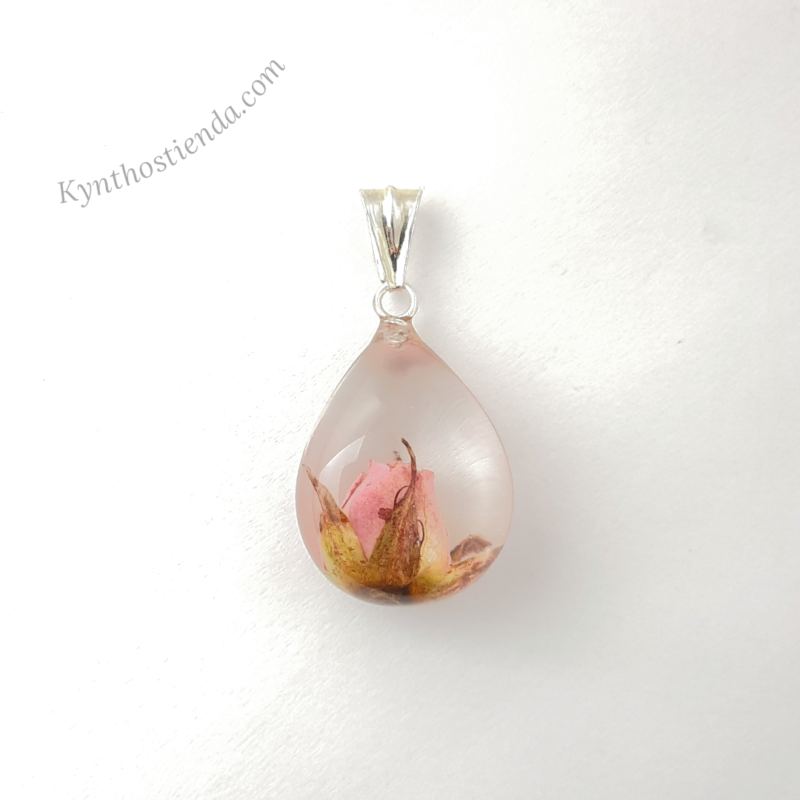 Dije Rosa Rococó - Plata 925
