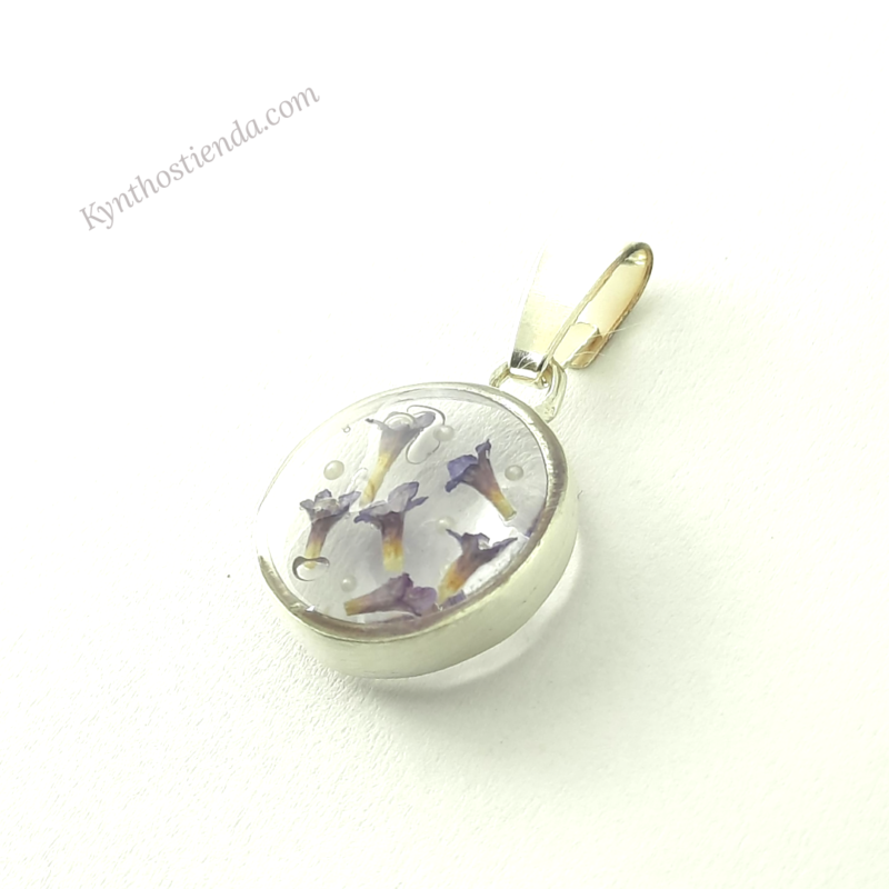 Dije "Lavanda y Perlas" Plata 925