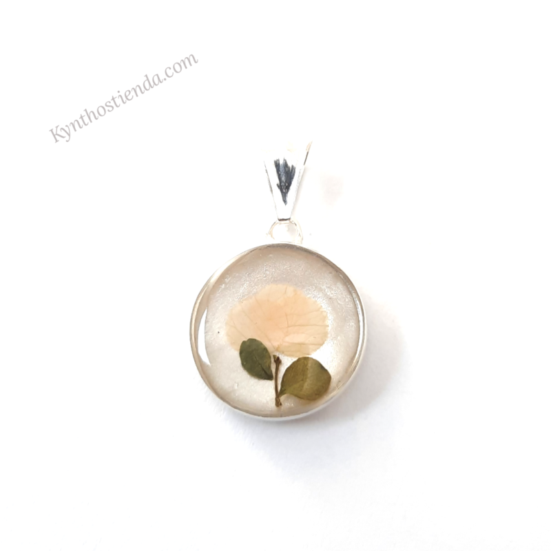 Dije Pétalos de Rosa Rococó Blanca - Plata 925