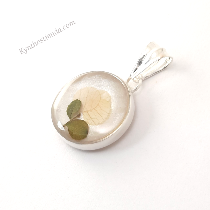 Dije Pétalos de Rosa Rococó Blanca - Plata 925