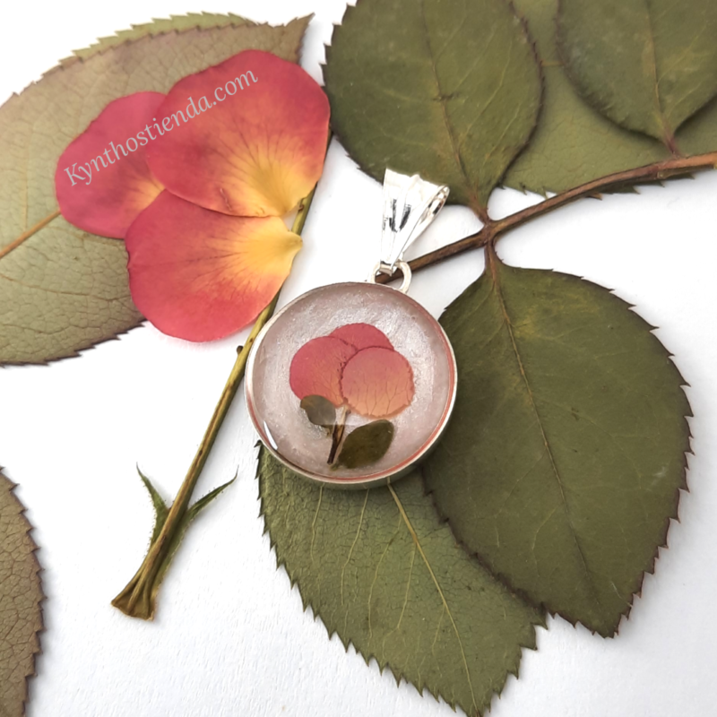 Dije Pétalos de Rosa Rococó Atardecer- Plata 925