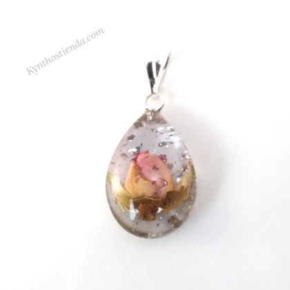 Dije Gota - Rosa Rococó - Plata 925