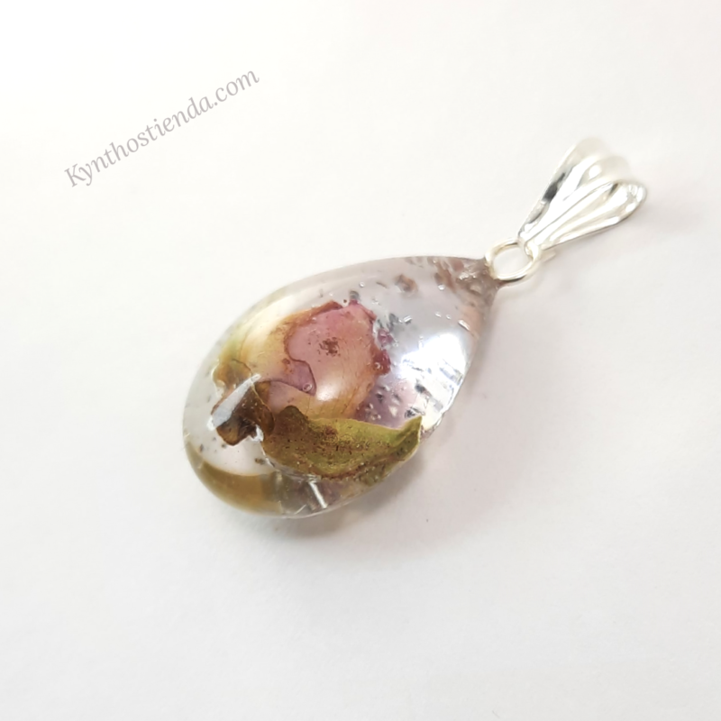 Dije Gota - Rosa Rococó - Plata 925
