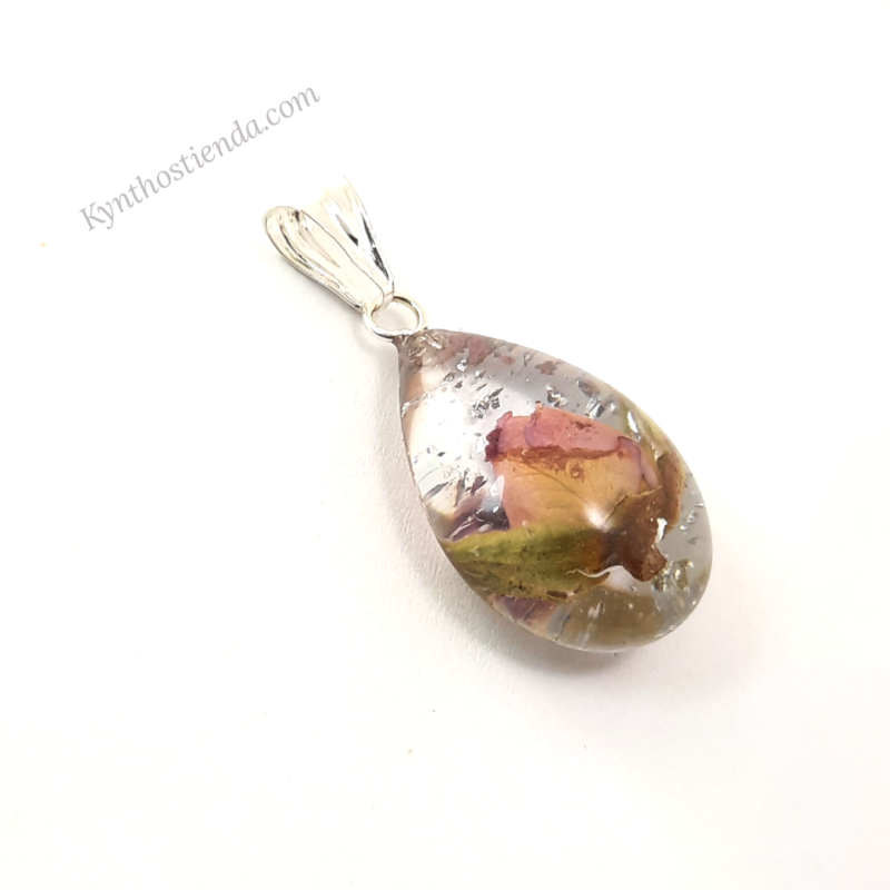 Dije Gota - Rosa Rococó - Plata 925