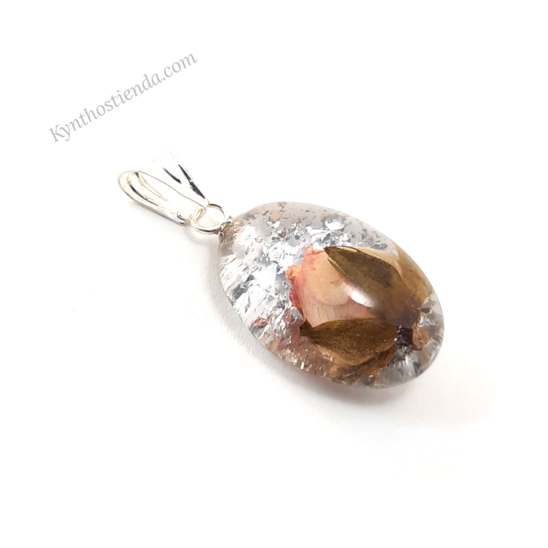 Dije övalo- Rosa Rococó - Plata 925