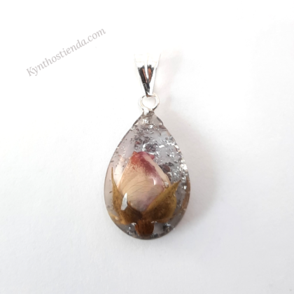 Dije Gota - Rosa Rococó - Plata 925
