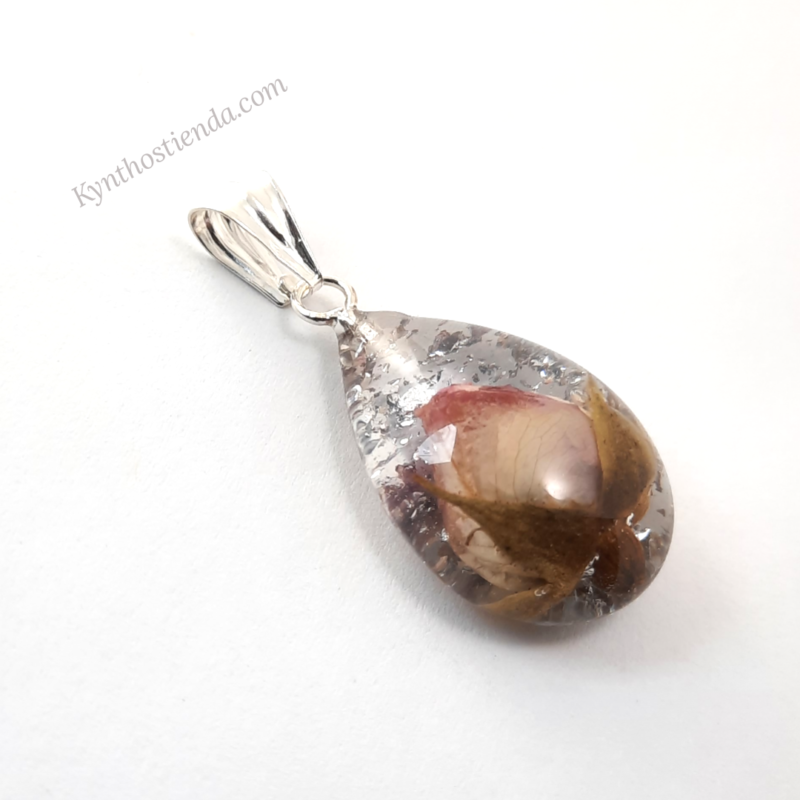 Dije Gota - Rosa Rococó - Plata 925