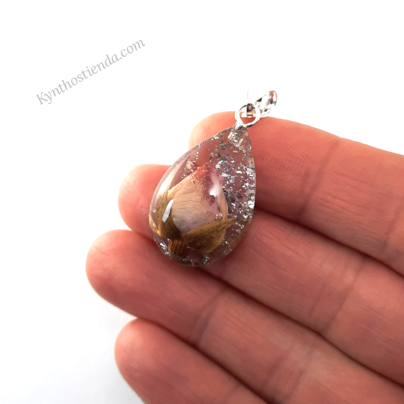Dije Gota - Rosa Rococó - Plata 925