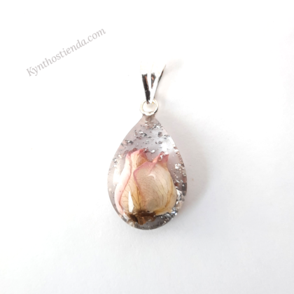Dije Gota - Rosa Rococó - Plata 925