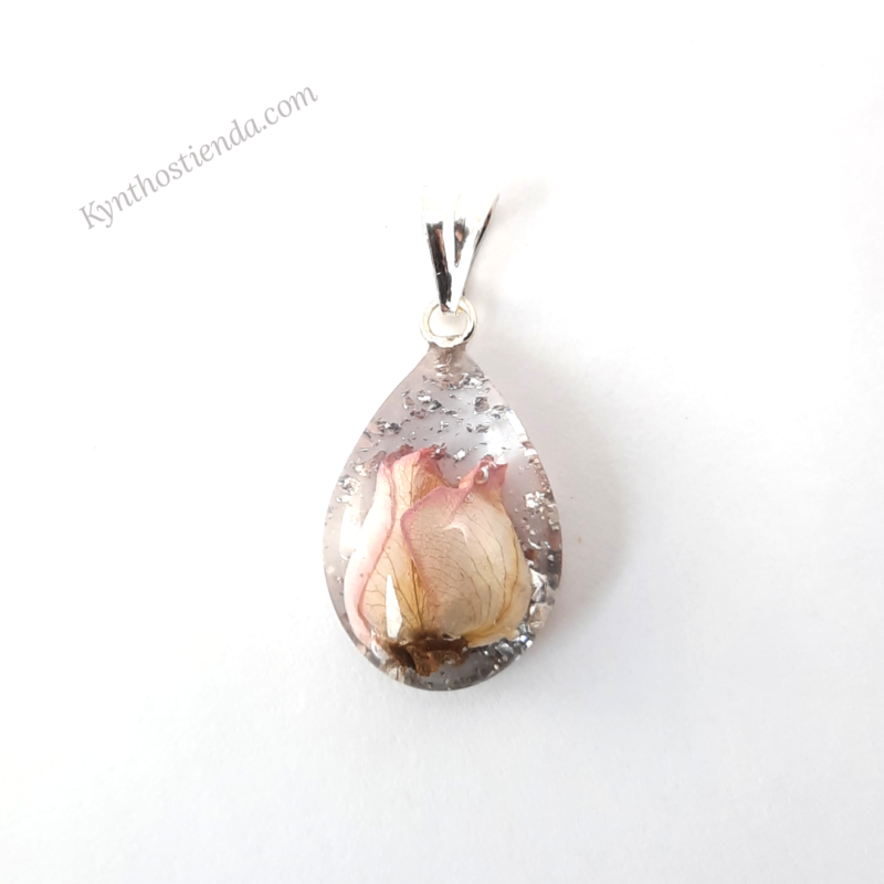 Dije Gota - Rosa Rococó - Plata 925