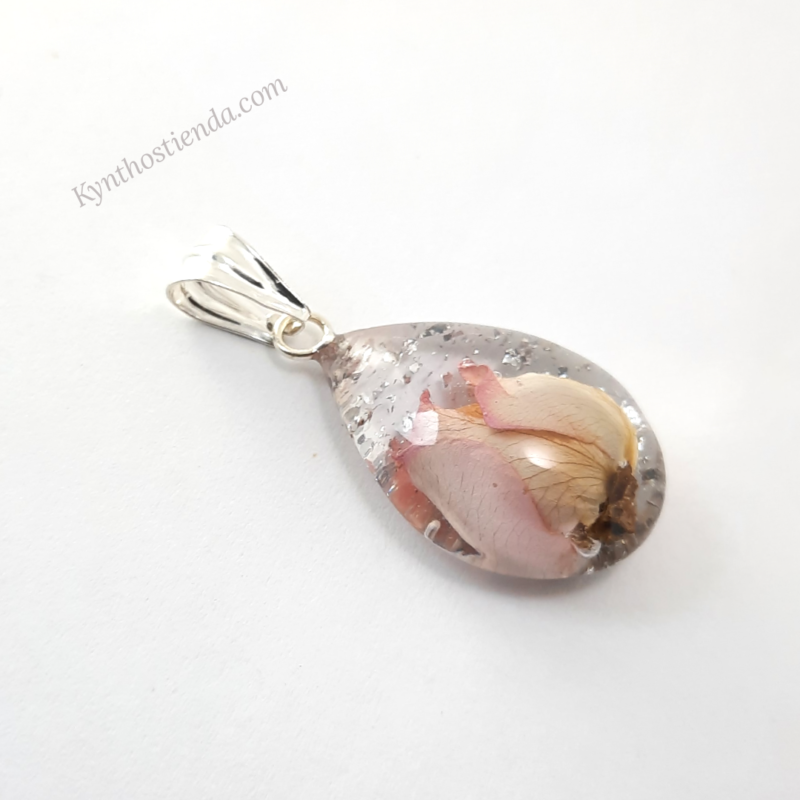 Dije Gota - Rosa Rococó - Plata 925