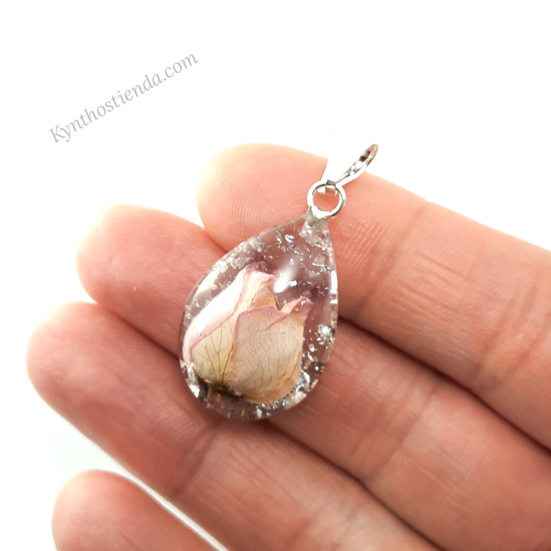 Dije Gota - Rosa Rococó - Plata 925