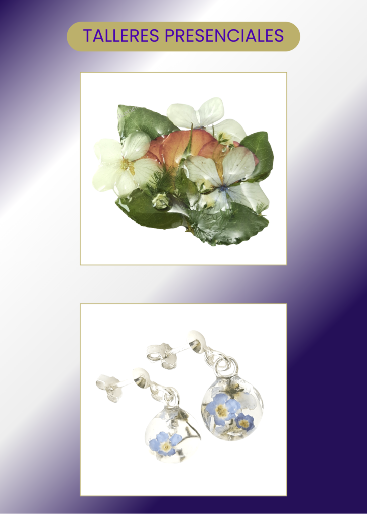 Esferas en Resina Uv y Flores Vitrificadas