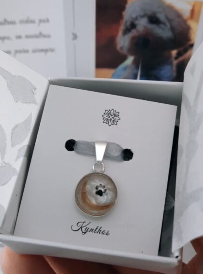 Dije Personalizado Pelito, Huella y su Nombre - Plata 925