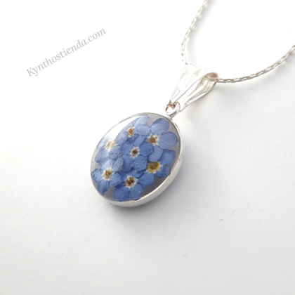 Dije 1,6 cm y Cadena 45 cm "Colección NomeOlvides" Plata 925