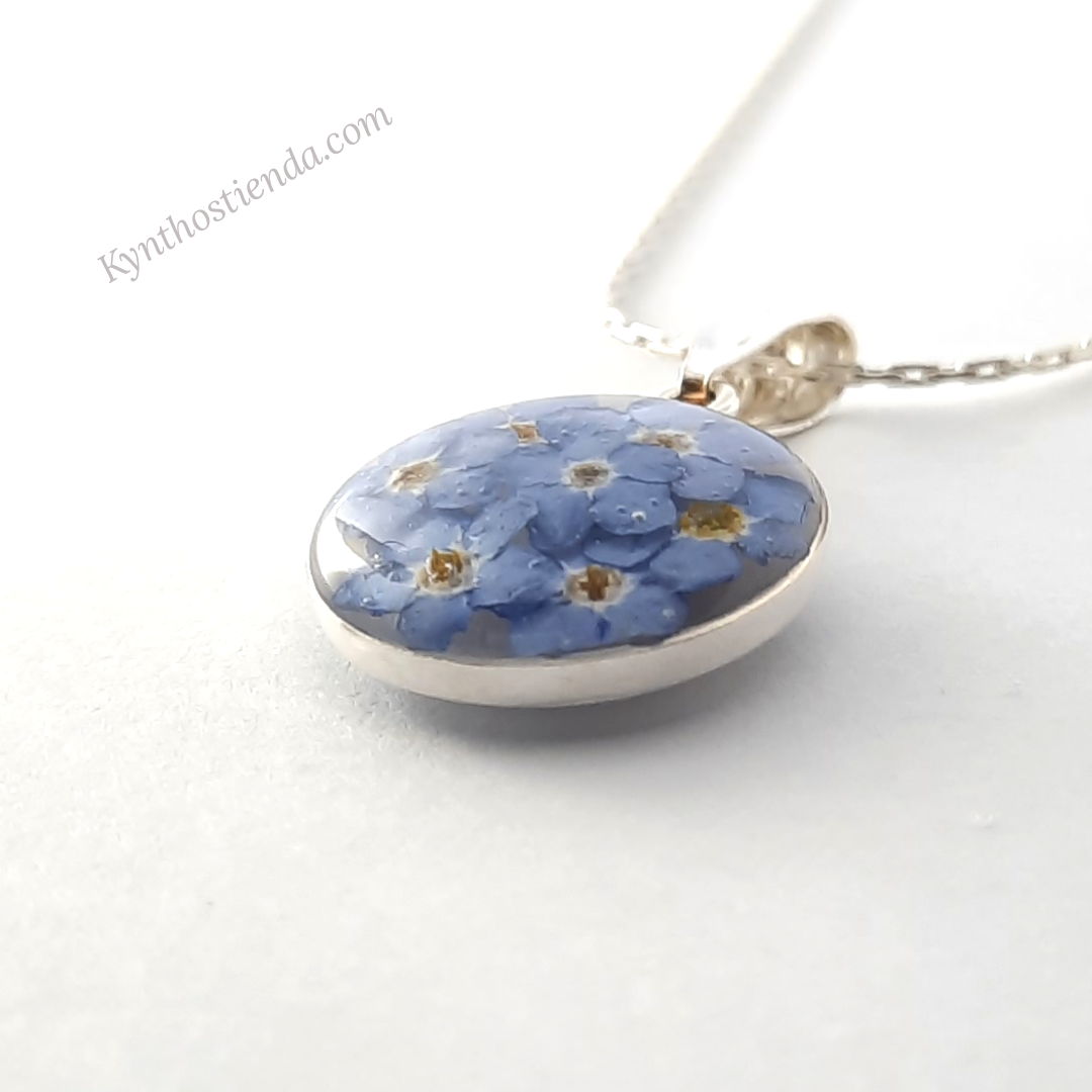 Dije 1,6 cm y Cadena 45 cm "Colección NomeOlvides" Plata 925