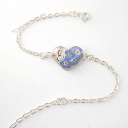 Pulsera Nomeolvides Regulable con Inicial