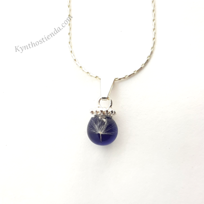 Dije y Cadena "Colección Dientes de León Océano" Plata 925