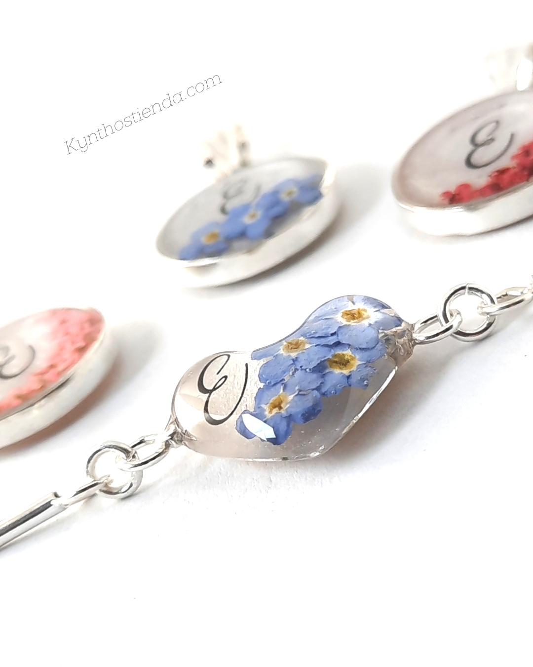 Pulsera Regulable con Inicial "Colección Nomeolvides" Plata 925