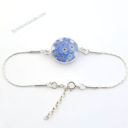 Pulsera Flores "Colección NomeOlvides" Plata 925 - 16 mm