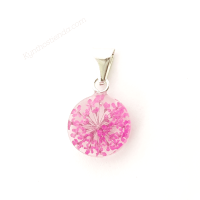Dije Colección Micro Flores Fucsia 15 mm - Plata 925