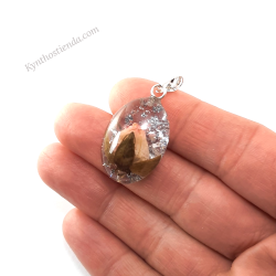 Dije övalo- Rosa Rococó - Plata 925